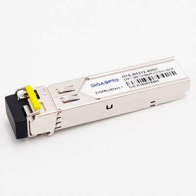 1000BASE-BX 1.25G BiDi SFP ट्रांससीवर 40km TX1550nm/RX1310nm एलसी SMF DOM मॉड्यूल