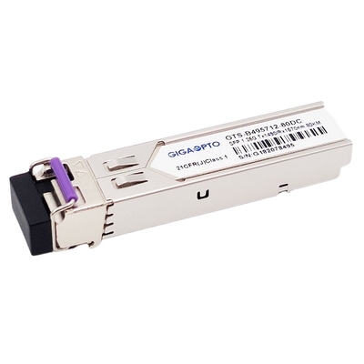 1.25G BiDi SFP मॉड्यूल 1000BASE BX TX1490nm RX1570nm 80km SMF DOM LC ट्रांसीवर मॉड्यूल
