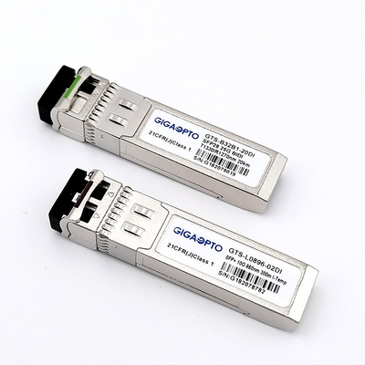 SFP+ कनेक्टर के साथ 10Gbps SFP+ ऑप्टिकल ट्रांससीवर 10km दूरी