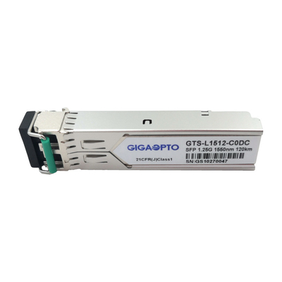 SFP 1.25G 1000BASE-EZX 1550nm 120km SMF ऑप्टिकल ट्रांसीवर डुप्लेक्स LC DOM मॉड्यूल
