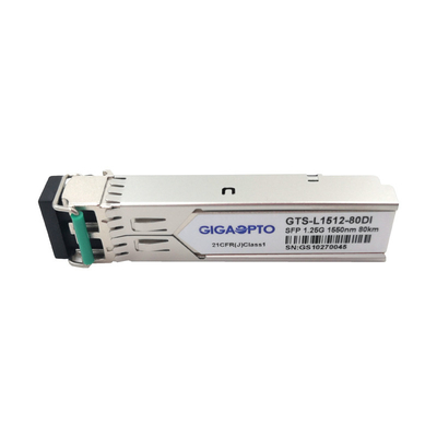 1000BASE-ZX 1.25G SFP 1550nm 80km औद्योगिक डुप्लेक्स LC SMF DOM ट्रांसीवर मॉड्यूल
