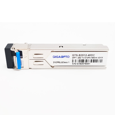 1000BASE-BX 1.25G BIDI SFP TX1310nm/RX1550nm 40km SMF LC DOM ट्रांससीवर मॉड्यूल