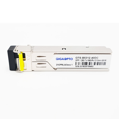 1000BASE-BX 1.25G BiDi SFP ट्रांससीवर 40km TX1550nm/RX1310nm एलसी SMF DOM मॉड्यूल