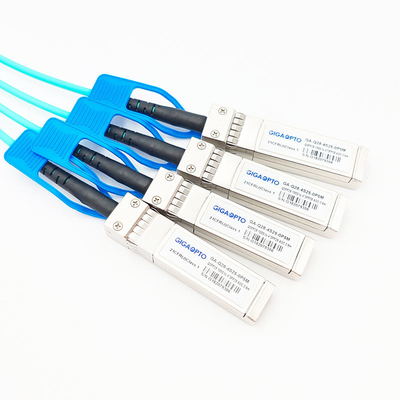 समानांतर ब्रेकआउट सक्रिय ऑप्टिकल केबल 100G QSFP28 से 4x25G SFP28 फैन आउट AOC