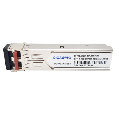 डुप्लेक्स SFP ट्रांसीवर मॉड्यूल 1.25G 1000BASE CWDM 1270 1610nm 120km LC SMF DOM