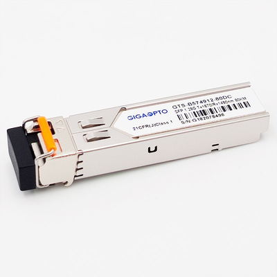1000BASE-BX 1.25G BiDi SFP ट्रांससीवर मॉड्यूल TX1570nm/RX1490nm 80km LC SMF DOM
