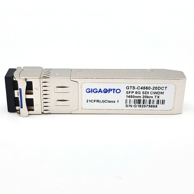 6G SDI सिंगल ट्रांसमीटर मॉड्यूल 1270nm-1450nm CWDM 20km LC DOM MSA