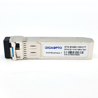 6G SDI SMPTE SFP TX1310nm TX1490nm 10km SMF BIDI LC डुअल ट्रांसमीटर मॉड्यूल गैर-MSA