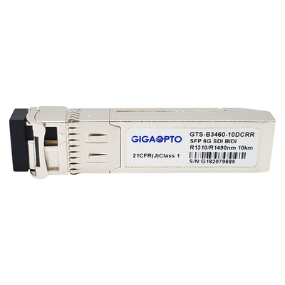 6G SDI SMPTE SFP RX1310nm RX1490nm पिन 10km SMF BIDI LC डुअल रिसीवर मॉड्यूल गैर-MSA