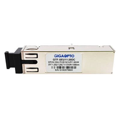 EPON SFF मॉड्यूल ONU PX20 1.25G SFF 2x10 TX1310nm / RX1490nm SC UPC SMF DDM