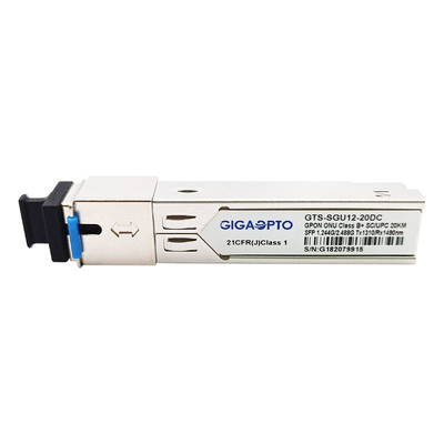 ONU ONT क्लास B+ GPON SFP ट्रांसीवर TX1.244G/RX2.488G 1310nm TX 1490nm RX SC UPC 20km DDM