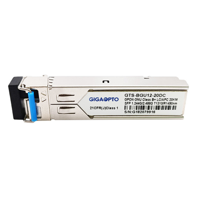 ONU क्लास B+ GPON SFP ट्रांसीवर मॉड्यूल SMF Tx1310nm Rx1490nm LC APC