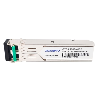 OC-12/STM-4 622Mbps 1550nm 40km SFP ट्रांसीवर मॉड्यूल SMF DOM डुप्लेक्स LC
