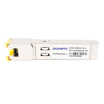 कॉपर SFP 10/100/1000BASE-T 100m SGMII Cat 6/6a RJ-45 ऑप्टिकल ट्रांसीवर मॉड्यूल