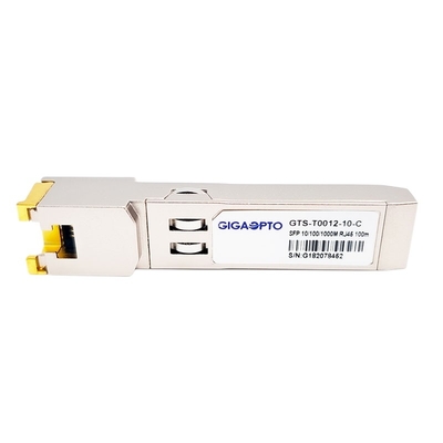 कॉपर SFP 10/100/1000BASE-T 100m SGMII Cat 6/6a RJ-45 ऑप्टिकल ट्रांसीवर मॉड्यूल