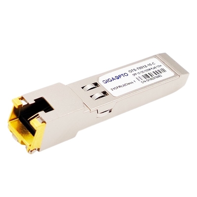 कॉपर SFP 10/100/1000BASE-T 100m SGMII Cat 6/6a RJ-45 ऑप्टिकल ट्रांसीवर मॉड्यूल