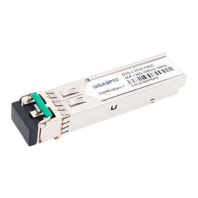 1.25G SFP ऑप्टिकल ट्रांसीवर मॉड्यूल 1550nm 160km 1000BASE ZX SMF डुप्लेक्स एलसी डोम
