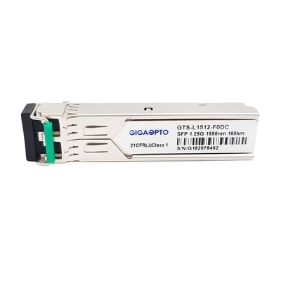 1.25G SFP ऑप्टिकल ट्रांसीवर मॉड्यूल 1550nm 160km 1000BASE ZX SMF डुप्लेक्स एलसी डोम