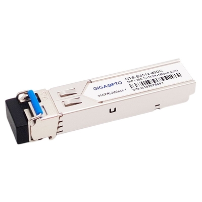 SMF LC DOM ट्रांसीवर मॉड्यूल 1000BASE BX 1.25G BIDI TX1310nm RX1550nm SFP 40km