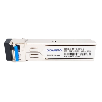 SMF LC DOM ट्रांसीवर मॉड्यूल 1000BASE BX 1.25G BIDI TX1310nm RX1550nm SFP 40km