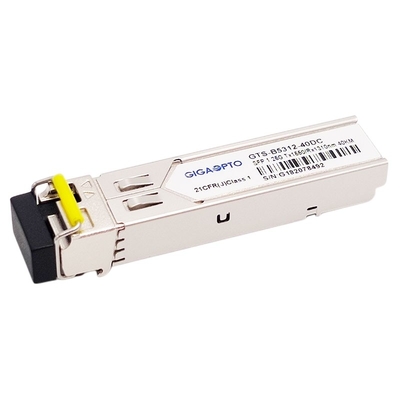 1000BASE BX 1.25G BiDi SFP ट्रांसीवर TX1550nm SFP 1.25G 1310nm 40km LC SMF DOM मॉड्यूल