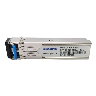 3G SDI SMPTE SFP 1310nm 2km SMF ट्रांसीवर मॉड्यूल डुप्लेक्स LC DOM MSA पिनआउट वीडियो पैथोलॉजिकल पैटर्न के साथ