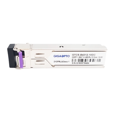2 चैनल 1000BASE BX BiDi SFP ऑप्टिकल ट्रांसीवर TX1490nm RX1310nm 10km SMF LC मॉड्यूल