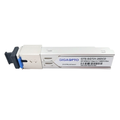 20KM OLT GPON SFP ट्रांसीवर क्लास C++ 1490nm TX 1310nm RX SC UPC DDM