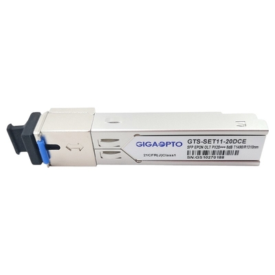 9dBm EPON SFP मॉड्यूल PX20+++ OLT 1.25G PX40 TX1490nm RX1310nm 20km ट्रांसीवर मॉड्यूल