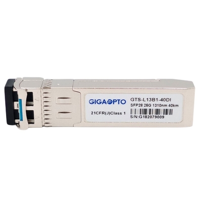 SFP28 25GBASE ER 1310n 40km ऑप्टिकल SFP ट्रांसीवर मॉड्यूल EML APD SMF LC DOM इंडस्ट्रियल