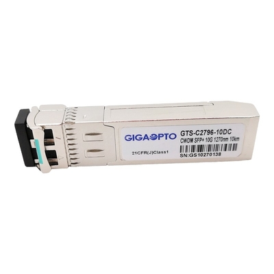 10Gbps SFP + CWDM LR 1270 1610nm ऑप्टिकल ट्रांसीवर मॉड्यूल SMF 10km LC DOM