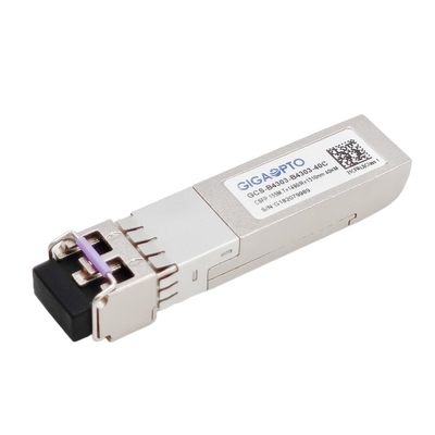 2x 155Mbps 1310nm 1490nm कॉम्पैक्ट SFP BIDI ट्रांसीवर LC 40km DOM