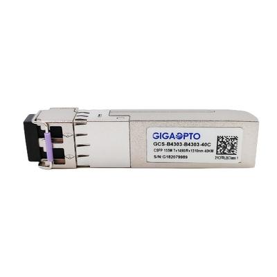 2x 155Mbps 1310nm 1490nm कॉम्पैक्ट SFP BIDI ट्रांसीवर LC 40km DOM