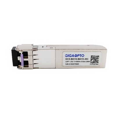 1000 बेस 2 चैनल BIDI CSFP कॉम्पैक्ट SFP ट्रांसीवर मॉड्यूल TX1490nm / RX1310nm 20 किमी