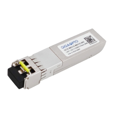 दोहरी 1.25G BIDI CSFP ट्रांसीवर LX TX1550nm RX1310nm SMF 20km Sfp मॉड्यूल सिंगल फाइबर