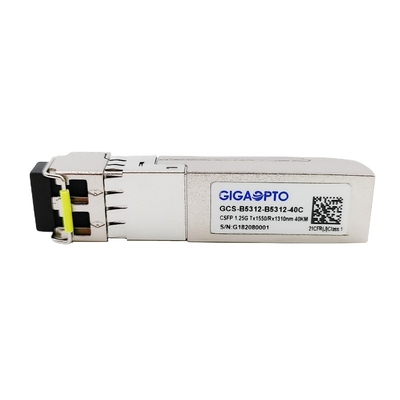 1000BASE CSFP दोहरी बीड़ी ट्रांसीवर 40km TX1550 RX1310 SM LC DOM