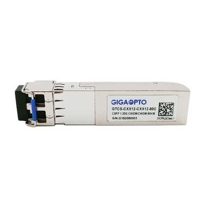 1000BASE CWDM CSFP दोहरी BIDI 80km TX C51 RX C47 SM ट्रांसीवर LC DOM