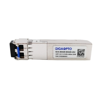 2.5Gbps CSFP डुअल BIDI 20km TX1310 RX1490 ट्रांसीवर LC DOM