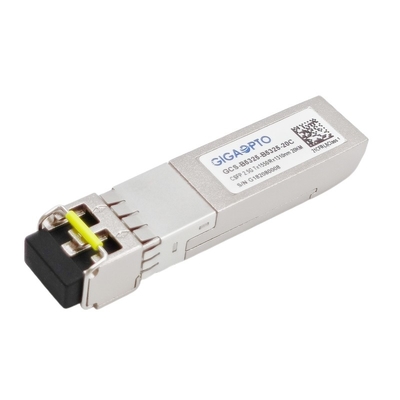 2.5Gbps कॉम्पैक्ट SFP डुअल BIDI ट्रांसीवर Tx 1310nm Rx 1550nm LC 20km DOM