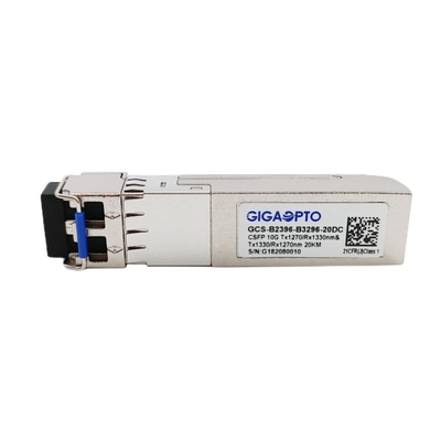 10G कॉम्पैक्ट SFP+ डुअल बीड़ी ट्रांसीवर 20km LC DOM
