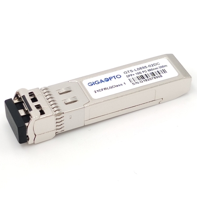 SFP + 10G FC 850nm MMF फाइबर चैनल मॉड्यूल 300m LC DOM