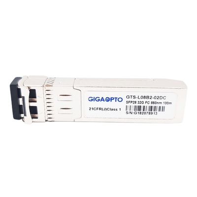 32G फाइबर चैनल लघु तरंग दैर्ध्य 32GFC SW 850nm SFP28 ट्रांसीवर मॉड्यूल 100m LC DOM