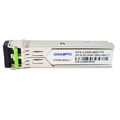 3G-SDI SFP CWDM सिंगल ट्रांसमीटर मॉड्यूल 1270nm-1610nm 40KM SMF LC DDM नॉन MSA