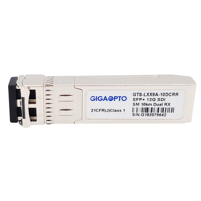 12G-SDI SFP+ डुअल रिसीवर मॉड्यूल 10km LC DOM नॉन MSA पिनआउट