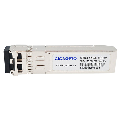 MSA 12G SDI वीडियो SFP 1310nm 10km सिंगल ऑप्टिकल रिसीवर मॉड्यूल 12G 6G 3G HD SD-SD के लिए