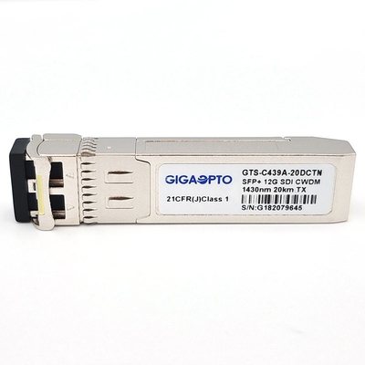 12Gb/S CWDM 1270 1450nm वीडियो SFP ट्रांसीवर सिंगल ऑप्टिकल डिजिटल डायग्नोस्टिक ट्रांसमीटर 20km LC