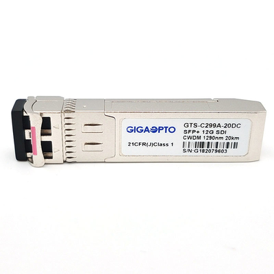 12G SDI CWDM डिजिटल वीडियो ऑप्टिकल ट्रांसीवर 1270 ~ 1450nm 20KM डुप्लेक्स एलसी सिंगल मोड फाइबर एमएसए