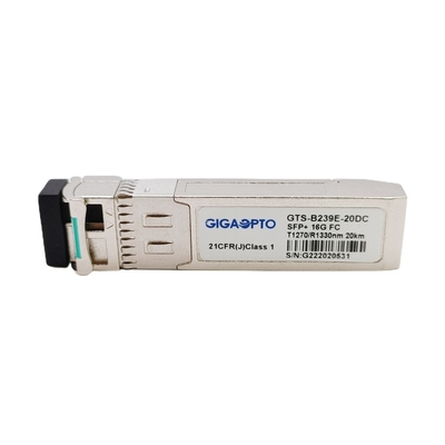 16G SFP + BiDi फाइबर चैनल मॉड्यूल TX1270 RX1330nm 20km LC ऑप्टिकल ट्रांसीवर मॉड्यूल
