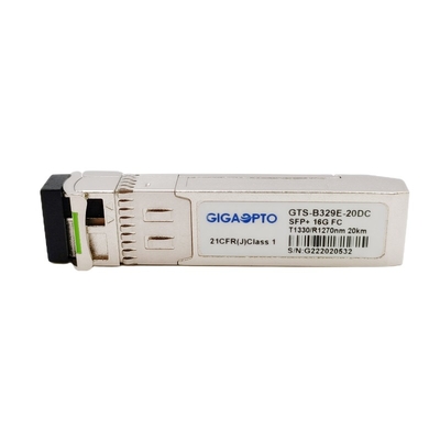 16G FC 20km SFP + फाइबर चैनल ट्रांसीवर मॉड्यूल TX1330 RX1270nm