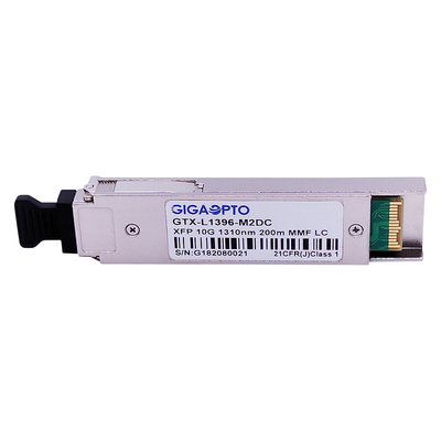 10G XFP LRM ऑप्टिकल ट्रांसीवर मॉड्यूल FP 1310nm MMF 220m ओवर OM3 MMF DOM